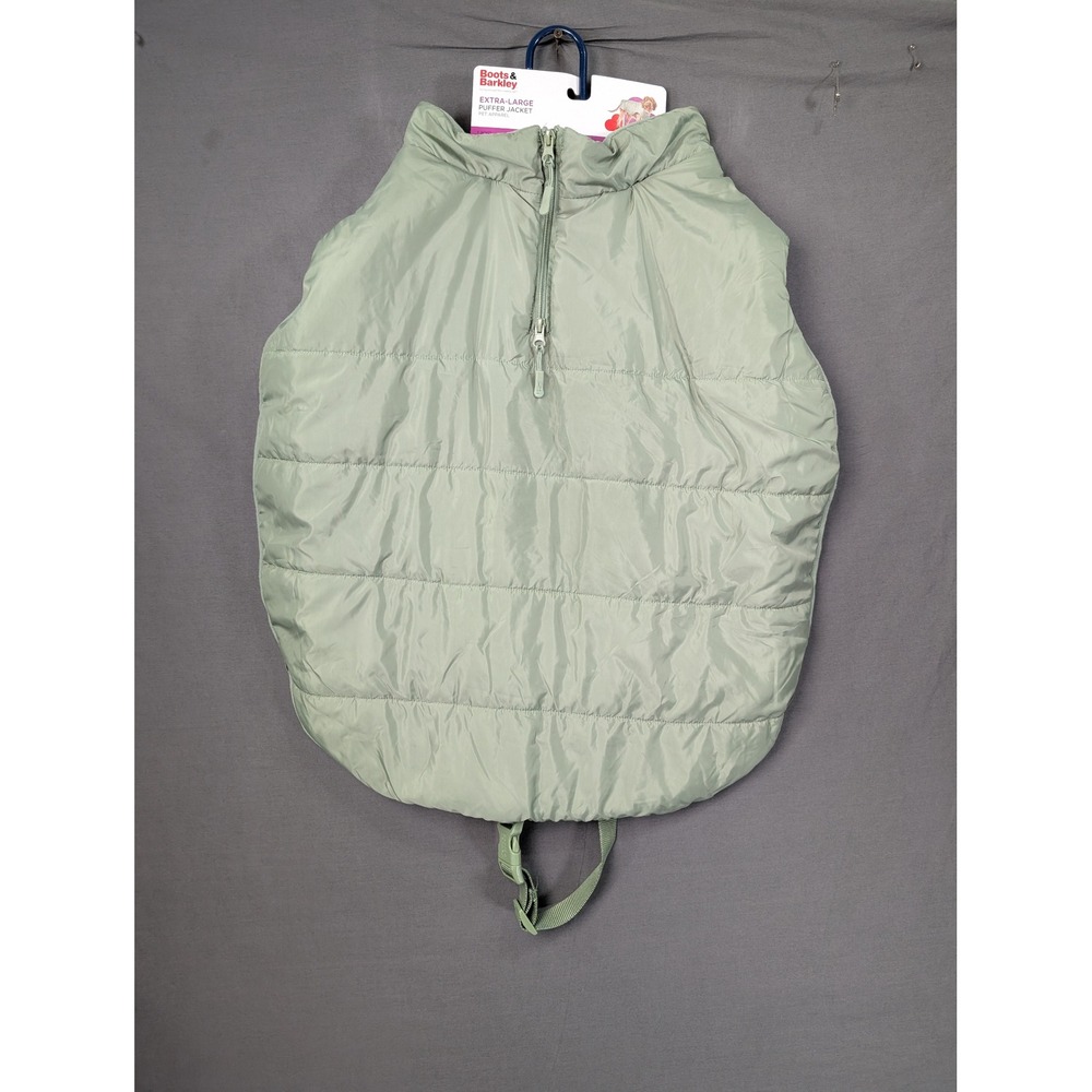 Boots & Barkley Extra Large Pet Puffer Jacket Sage Green Dog Vest XL Quilted